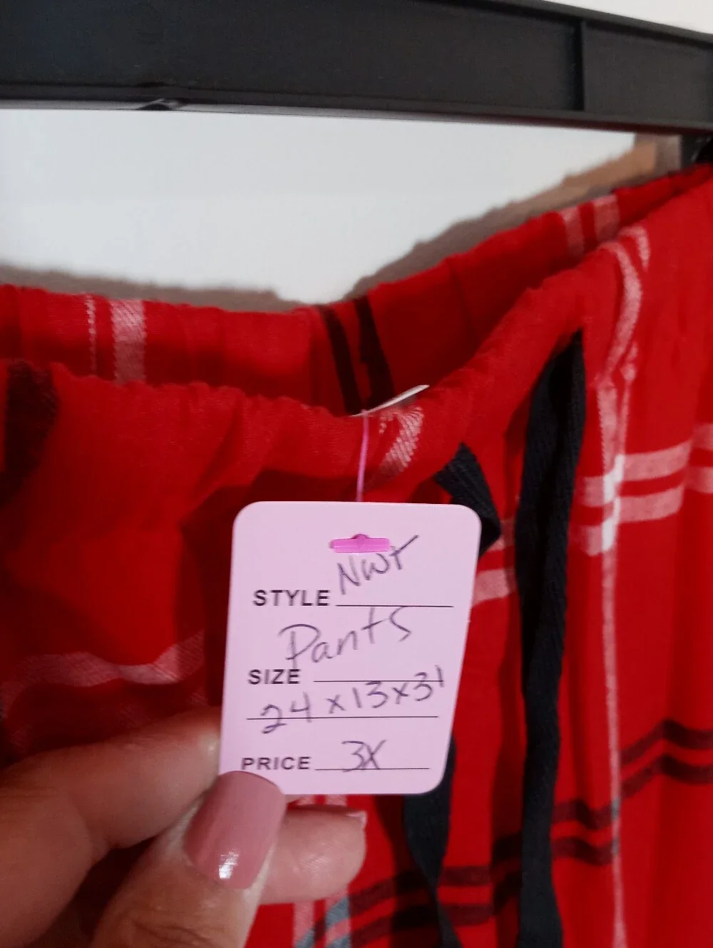 NWT Red Plaid Wondershop  Women's 3X Long Sleeve Pajama Set
